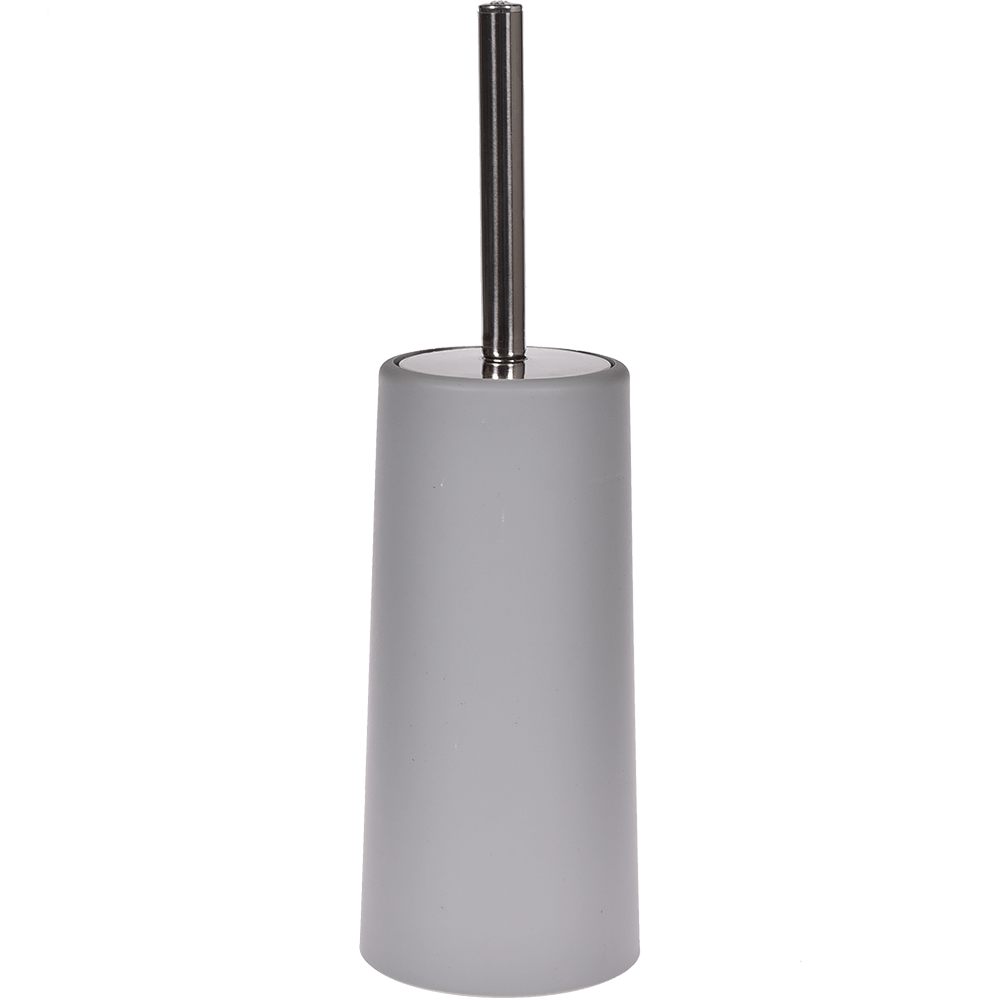 Perie WC MSV Slim, polipropilena/metal inoxidabil, gri, 10 x 22 cm