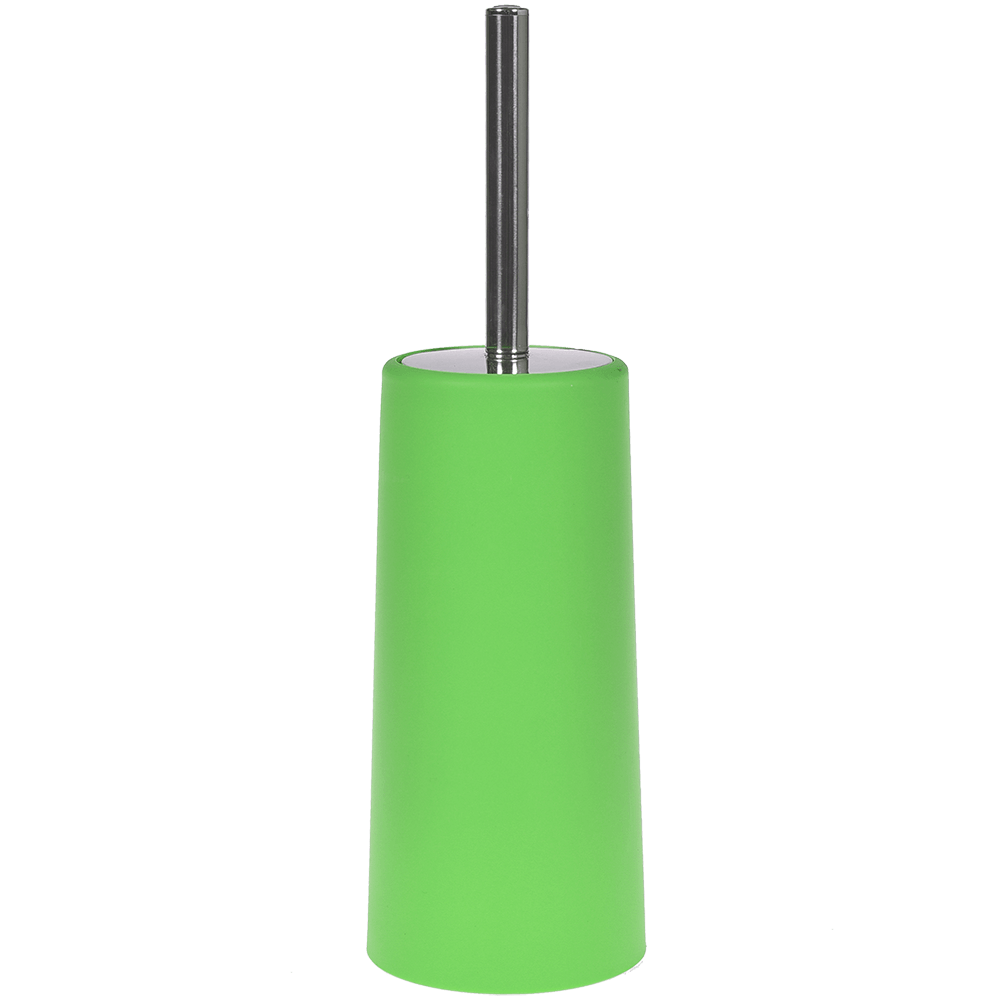 Perie WC MSV Slim, polipropilena/metal inoxidabil, verde, 10 x 22 cm