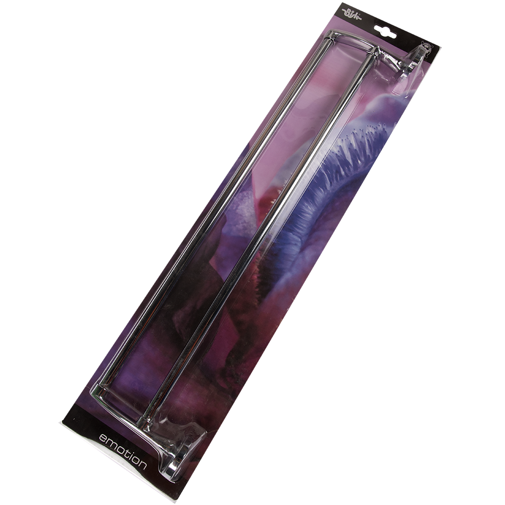 Suport dublu pentru prosop Bisk Emotion, metal, 645 x 130 x 80 mm