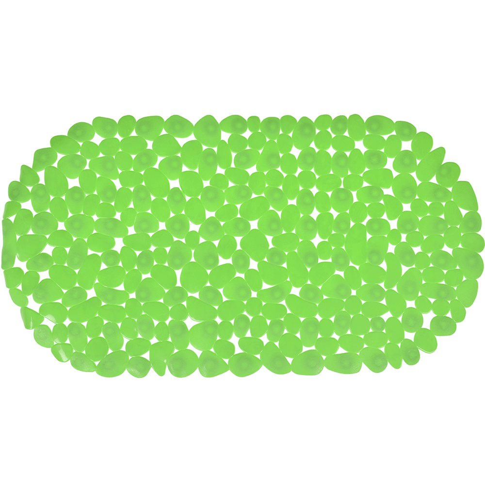Covoras de baie antiderapant MSV Stone, PVC, verde, 68x35 cm