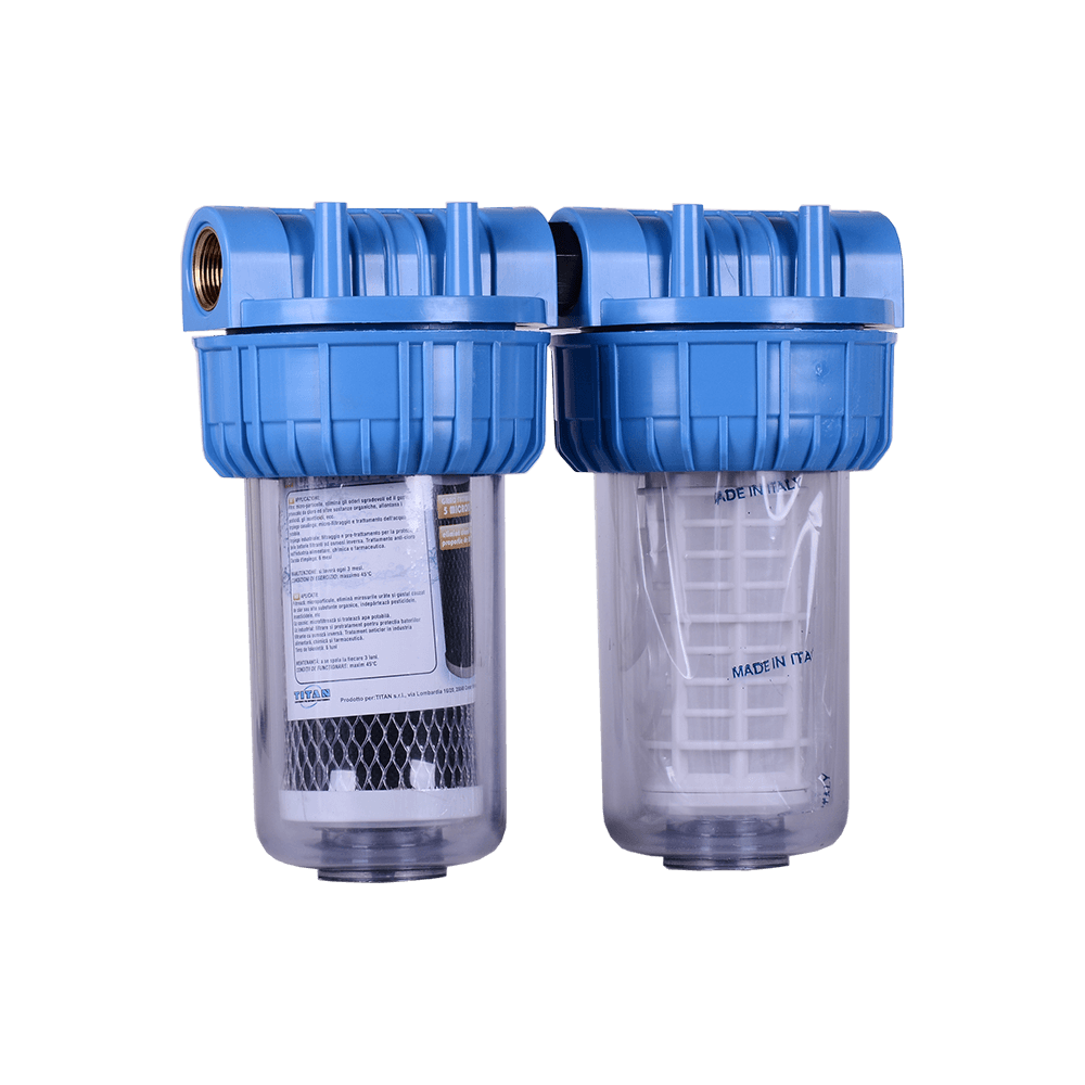 Filtru de apa, carbune activ + sita, 7 cu 3/4 in linie