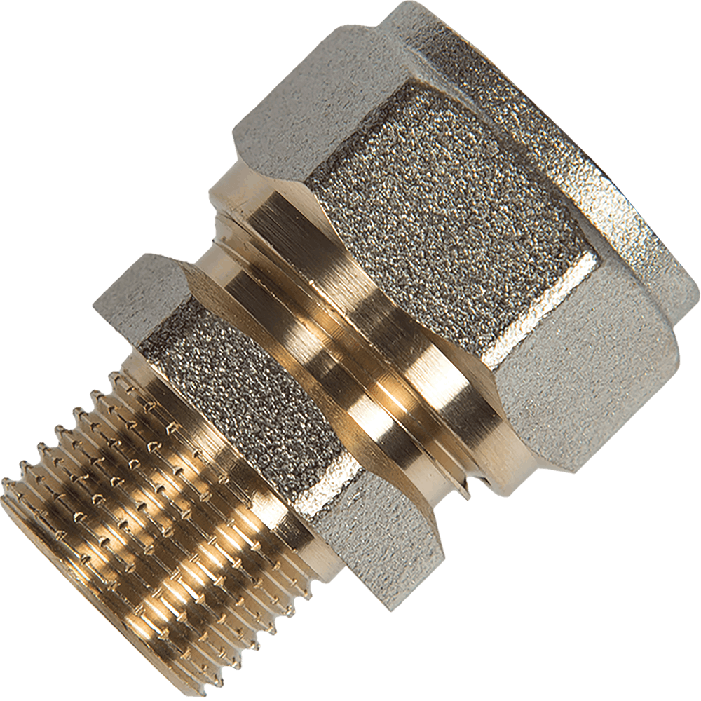 Racord pentru teava multistrat, alama, filet exterior, 16 mm x 3/8 inch