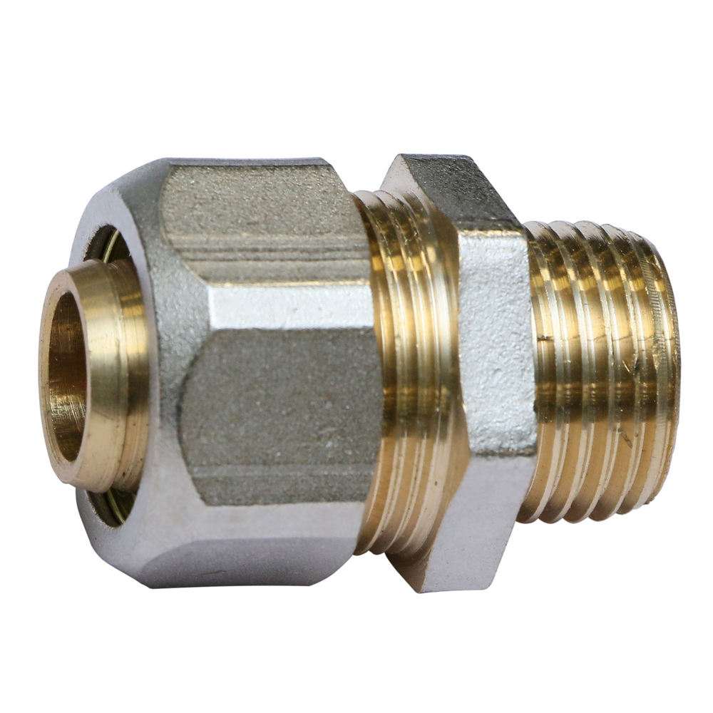 Racord pentru teava multistrat, alama, filet exterior, 20 mm x 1/2 inch