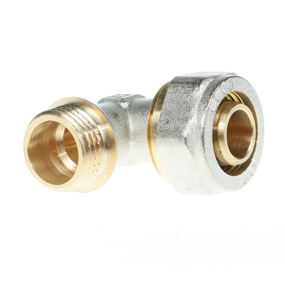 Cot pentru teava multistrat, alama, filet exterior, 20 mm x 1/2 inch