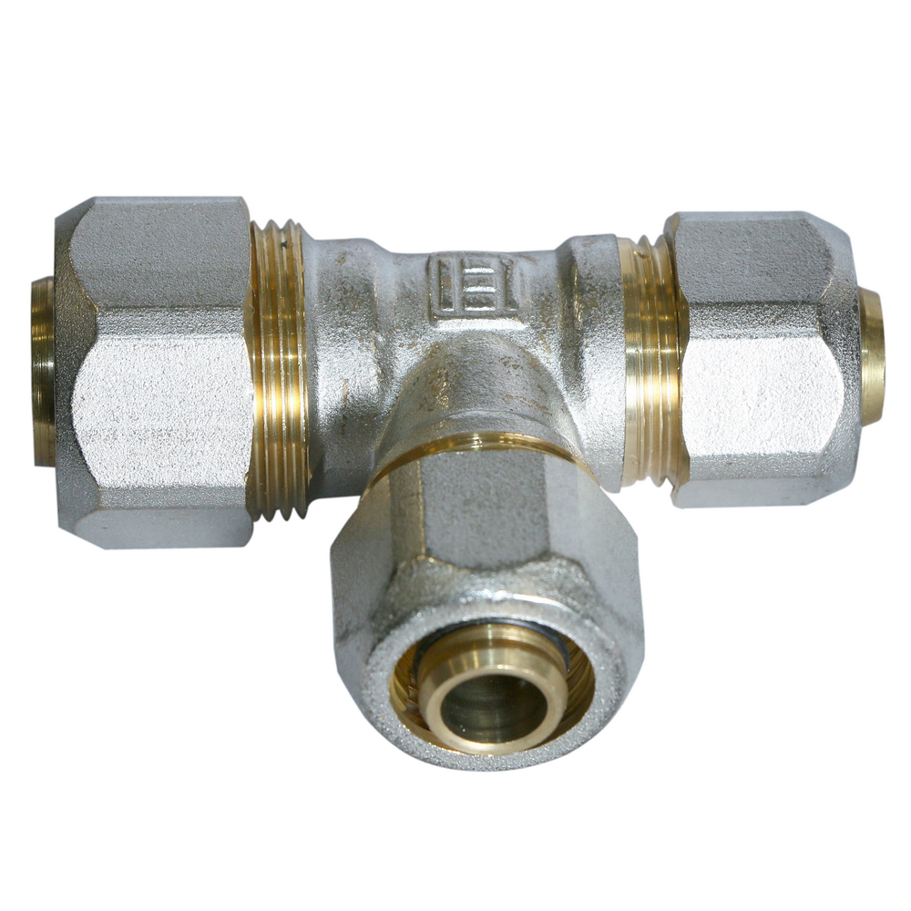 Teu redus pentru teava multistrat, alama, 20 x 16 x 16 mm