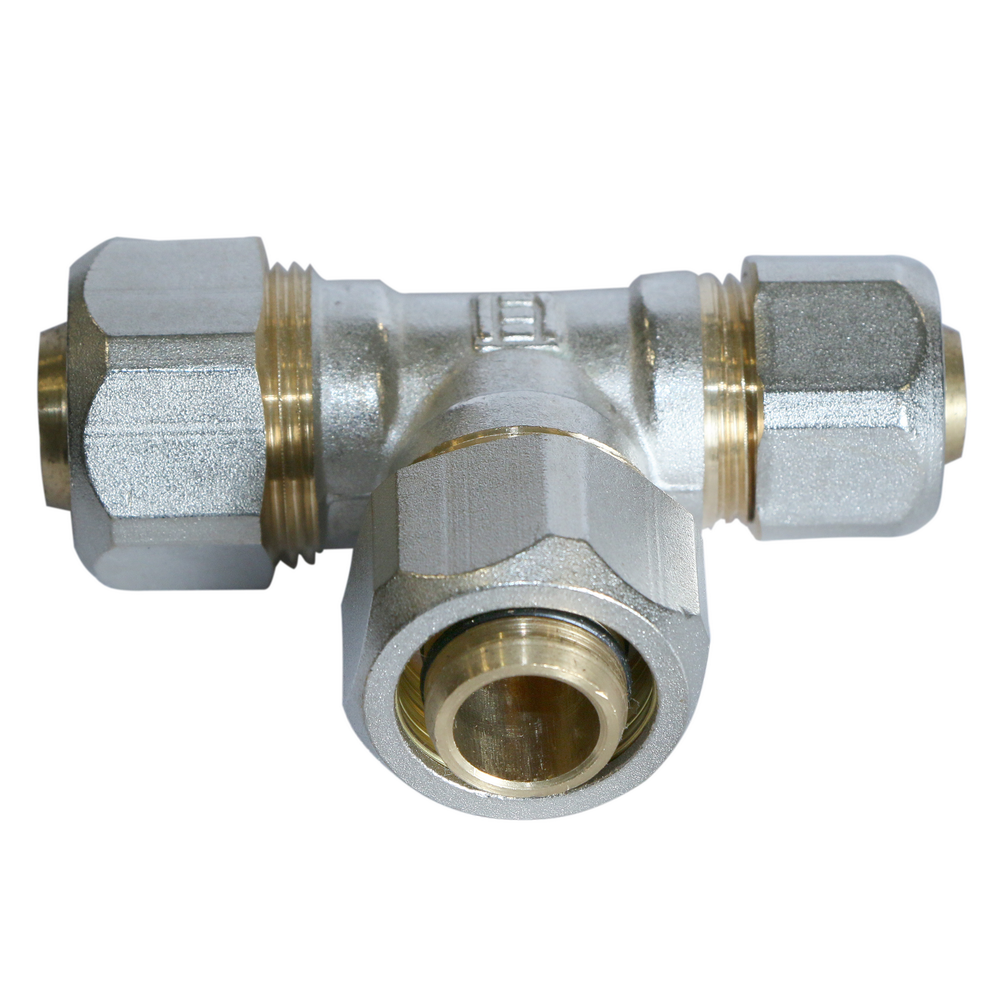 Teu redus pentru teava multistrat, alama, 20 x 20 x 16 mm