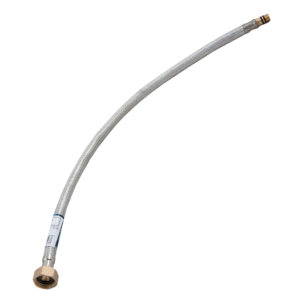 Racord pentru baterii monocomanda, inox, argintiu/auriu, flexibil, 500 mm