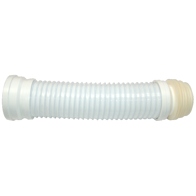 Racord evacuare WC cu armatura, plastic, alb, 12 cm