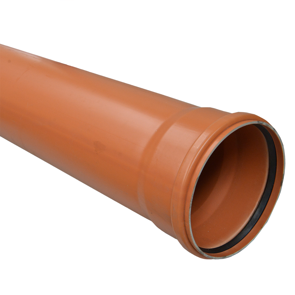 Teava PVC SN2 Valrom, canalizare exterioara, cu mufa si garnitura, diametru 200 mm, 4 m