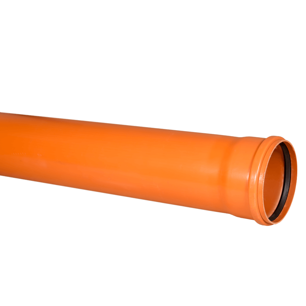Teava PVC SN2 Valrom, canalizare exterioara, cu mufa si garnitura, diametru 110 mm, 4 m