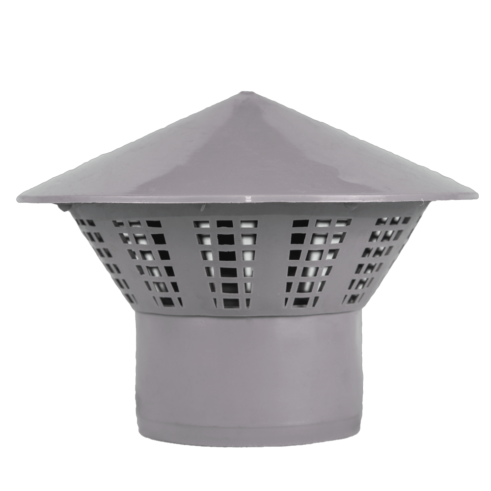 Caciula ventilatie Valrom, pp, gri, diametru 75 mm