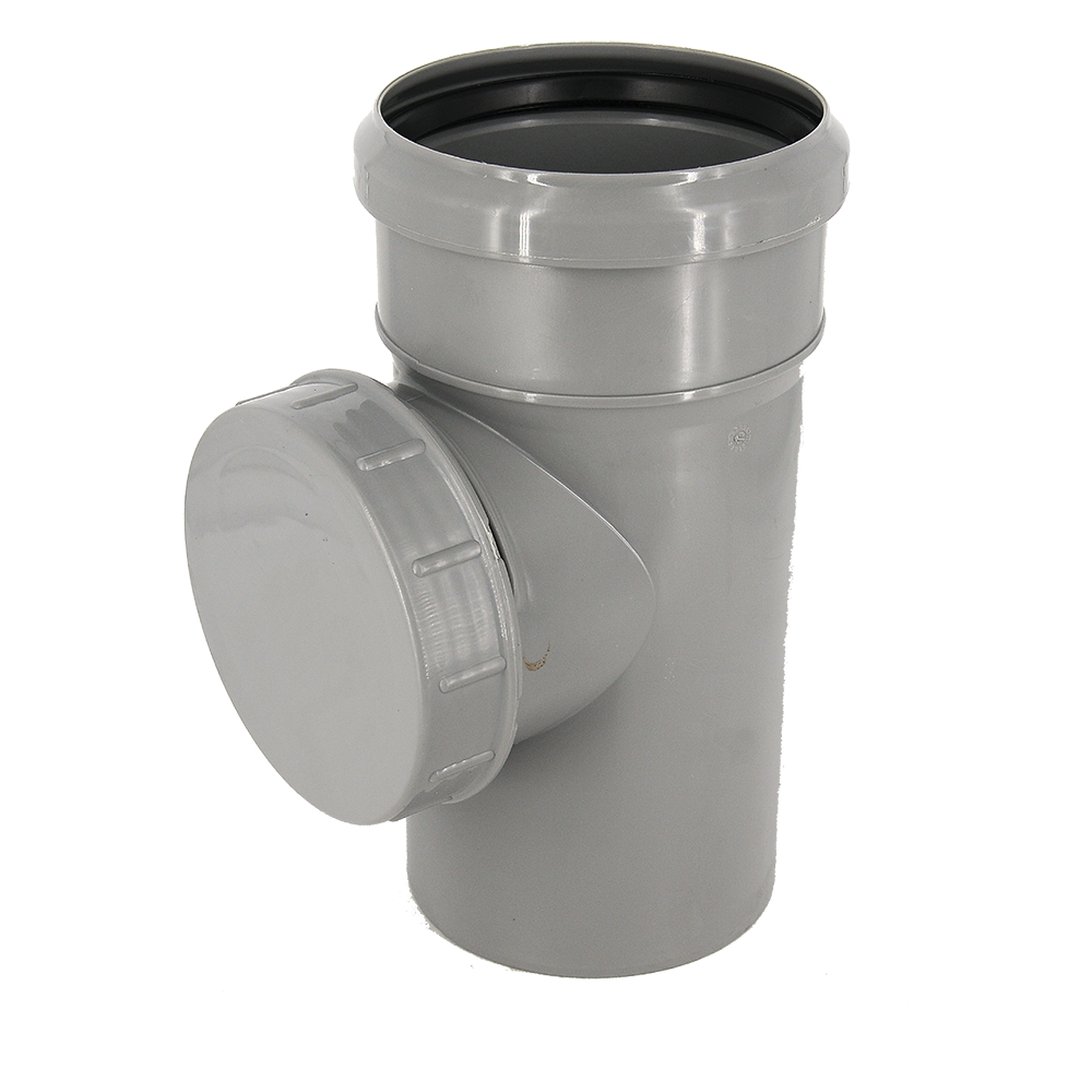 Piesa de inspectie Valrom, pp, gri, diametru 110 mm