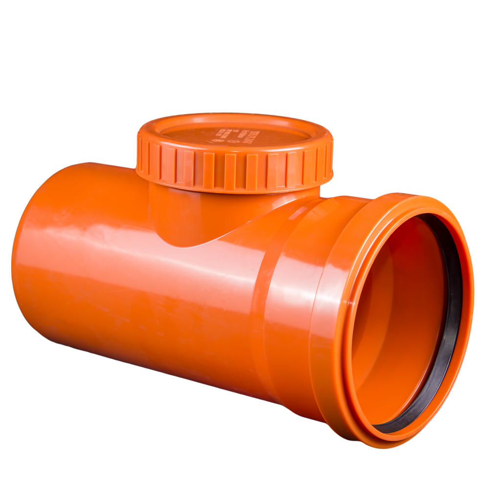 Piesa inspectie PVC canalizare exterioara Valrom, diametru 125 mm