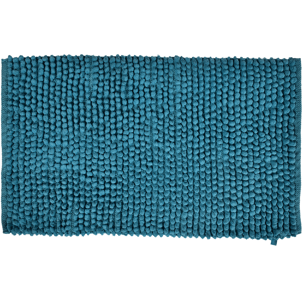 Covoras baie MSV, bumbac 100%, bleu, 50 x 80 cm