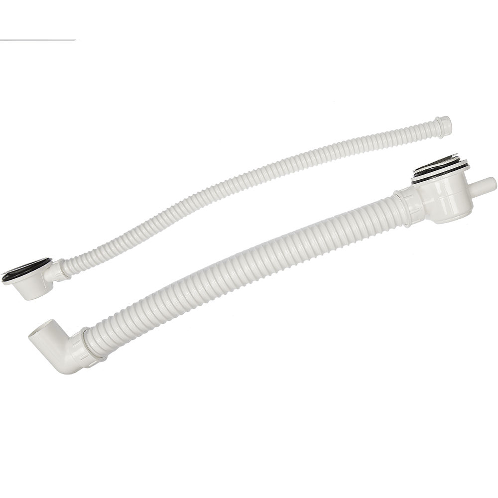Sifon flexibil Tehnoexport, pentru lavoar, PVC, alb, 6 x 50 cm