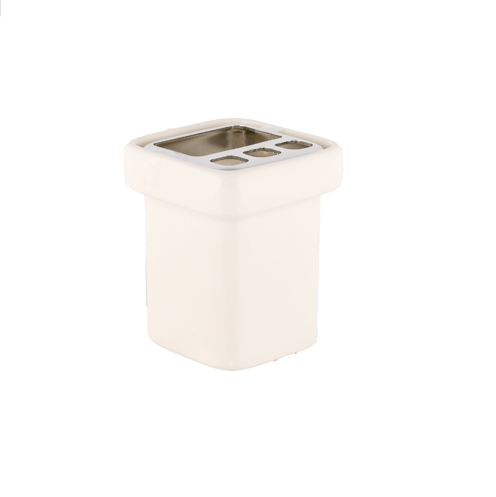 Suport periute de dinti Romtatay Flat, ceramica, 9 x 10,5 x 10,5 cm