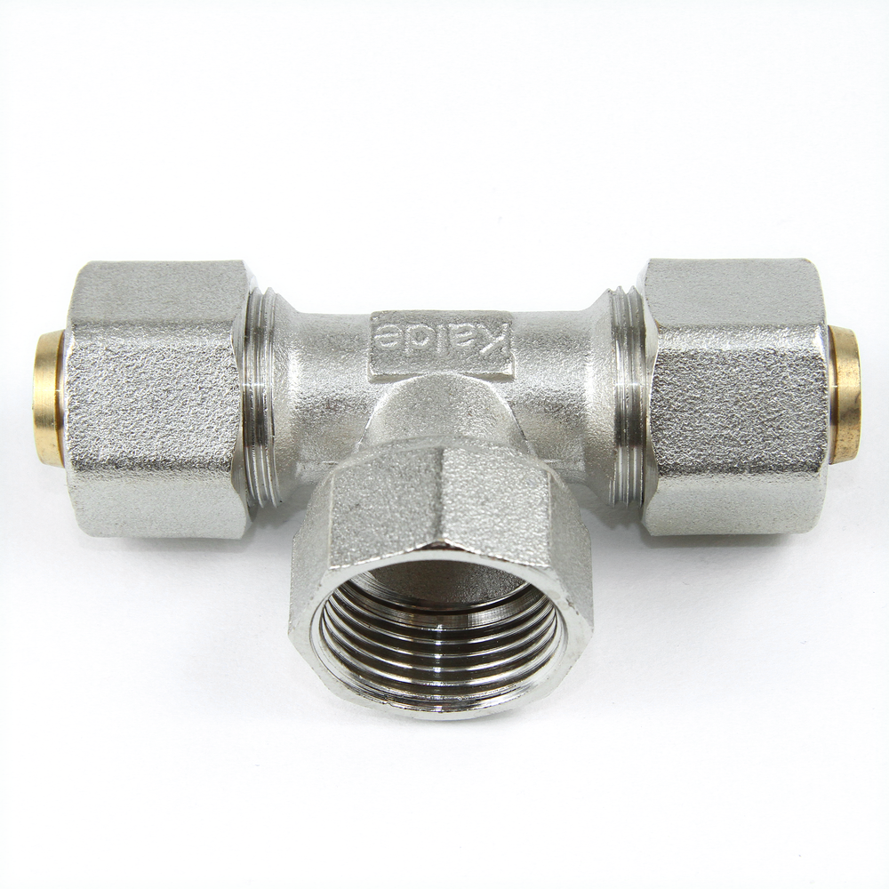 Teu pentru teava multistrat, alama, filet interior, 20 mm x 3/4 inch x 20 mm