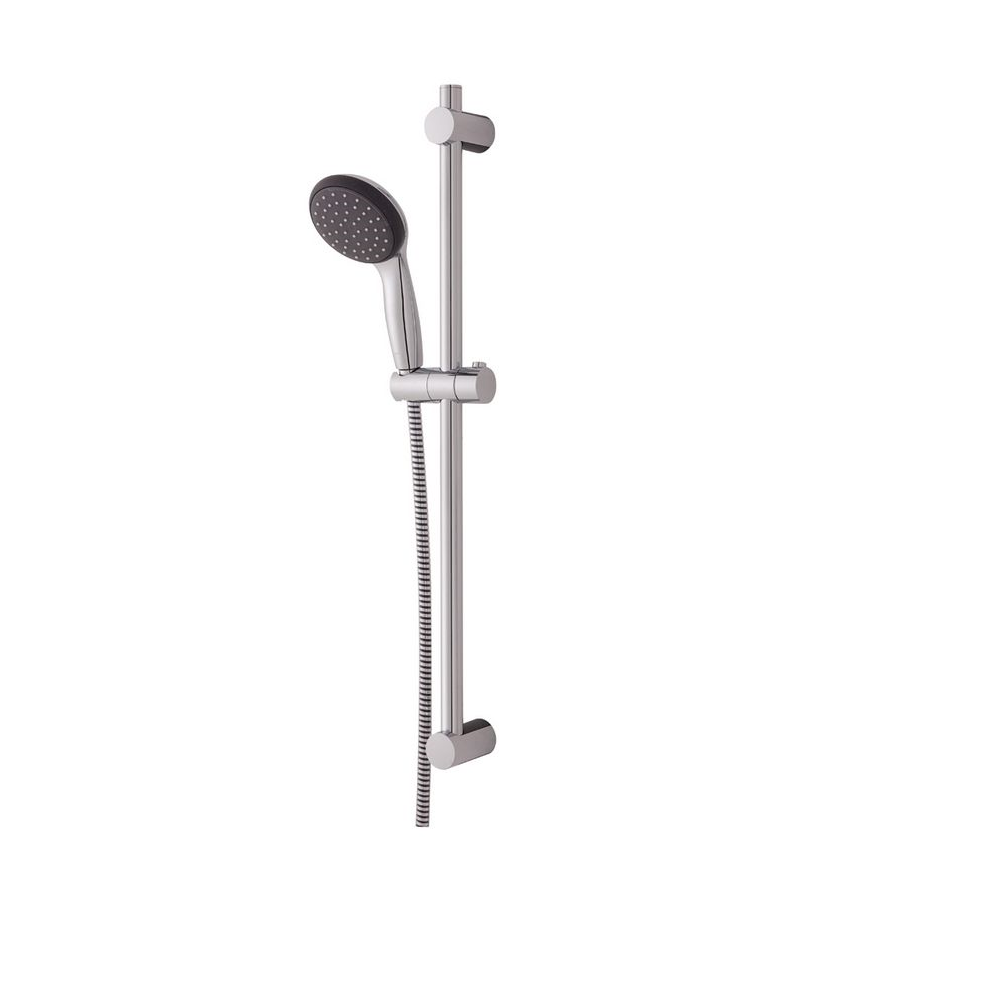 Set de dus Grohe Vitalio Start, cu sistem anti-calcar, crom, bara perete 60 cm, 1 jet, furtun 175 cm