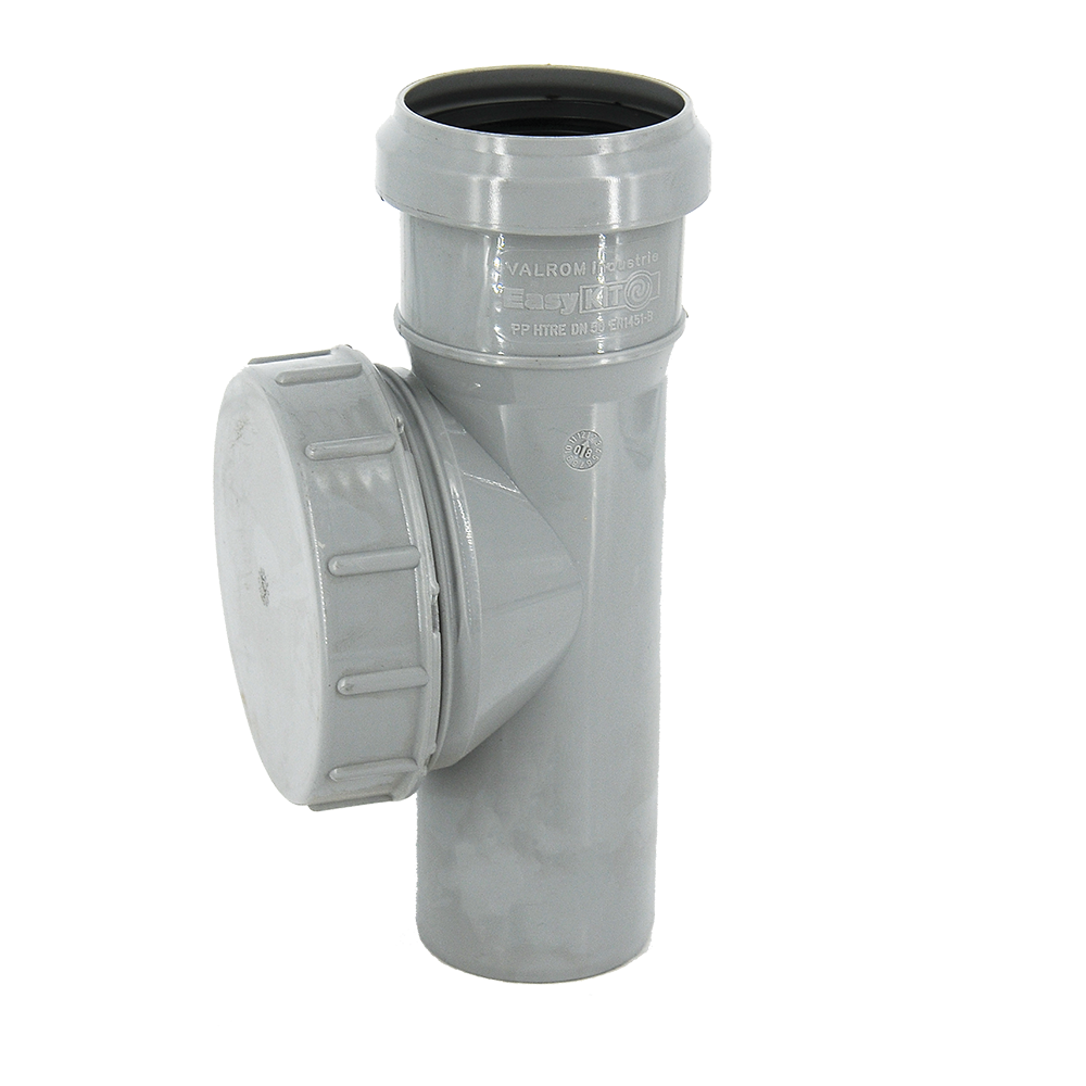 Piesa de inspectie Valrom, pp, gri, diametru 50 mm