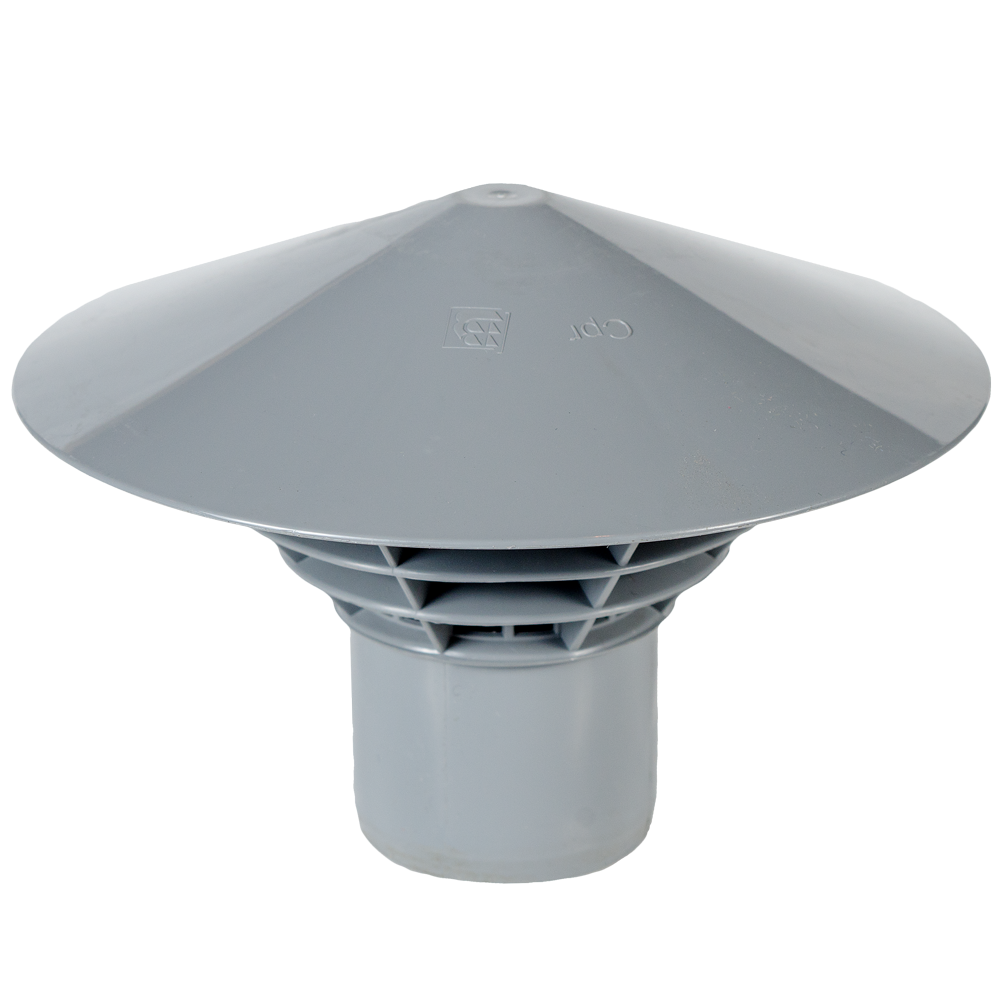 Caciula ventilatie Valrom, pp, gri, diametru 50 mm