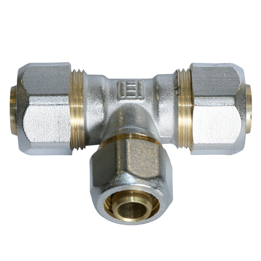 Teu redus pentru teava multistrat, alama, 20 x 16 x 20 mm