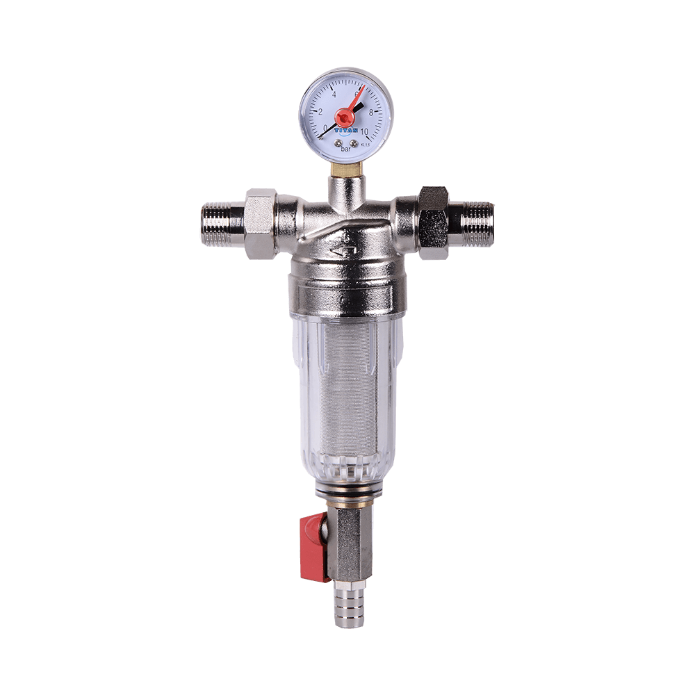 Filtru de apa Ecoflow plus, cu manometru, 1/2 inch