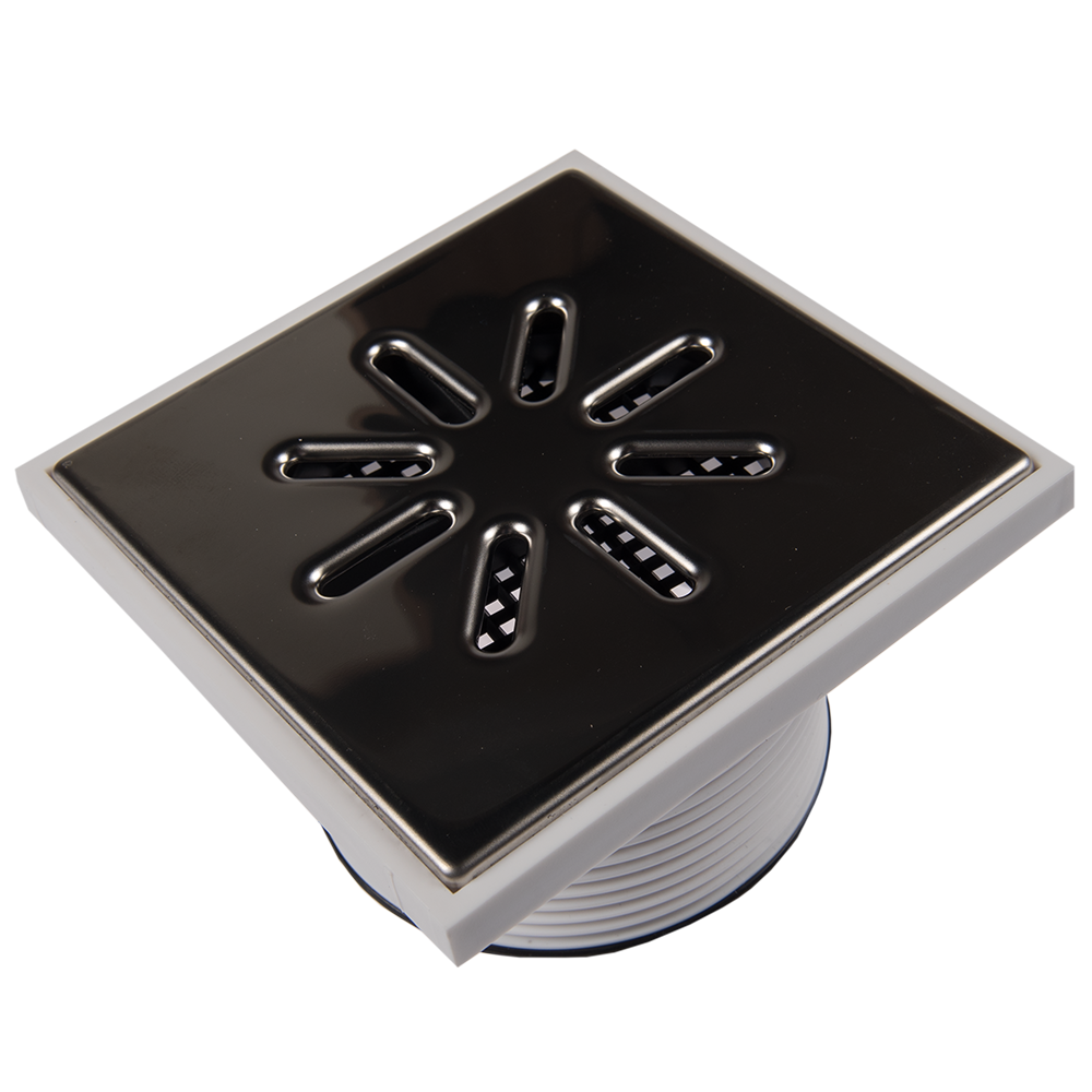 Inaltator sifon, inox, evacuare verticala 11 cm, 14 x 14 x 8 cm