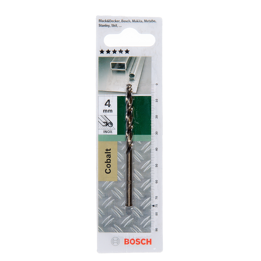Burghiu Bosch HSS-Co DIN 338, mandrina standard, pentru metal, 4 mm