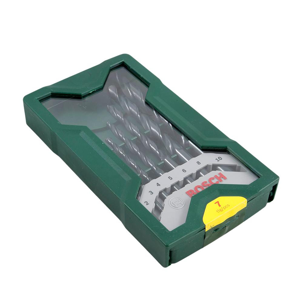 Set 7 burghie Bosch Mini-X-Line, mandrina standard, pentru metal, 2 - 10 mm