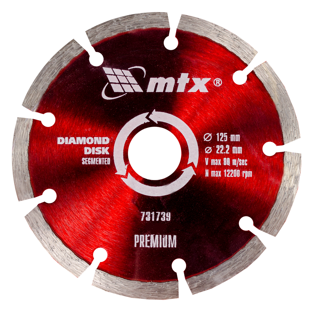Disc diamantat debitare beton MTX Premium, 125 x 22.2 mm