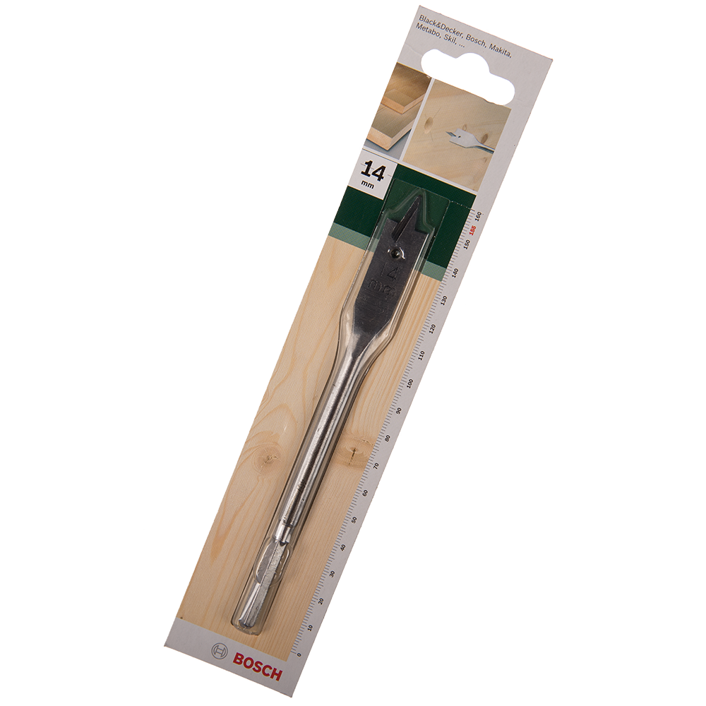 Burghiu plat cu prindere hexagonala Bosch, pentru lemn, 14 mm