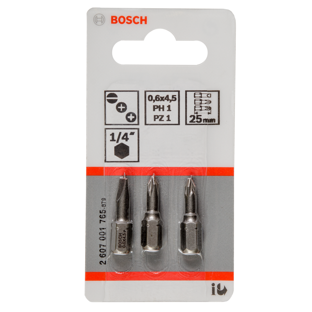 Set mixt biti Bosch  LS/PH1/PZ1, universal, 25 mm