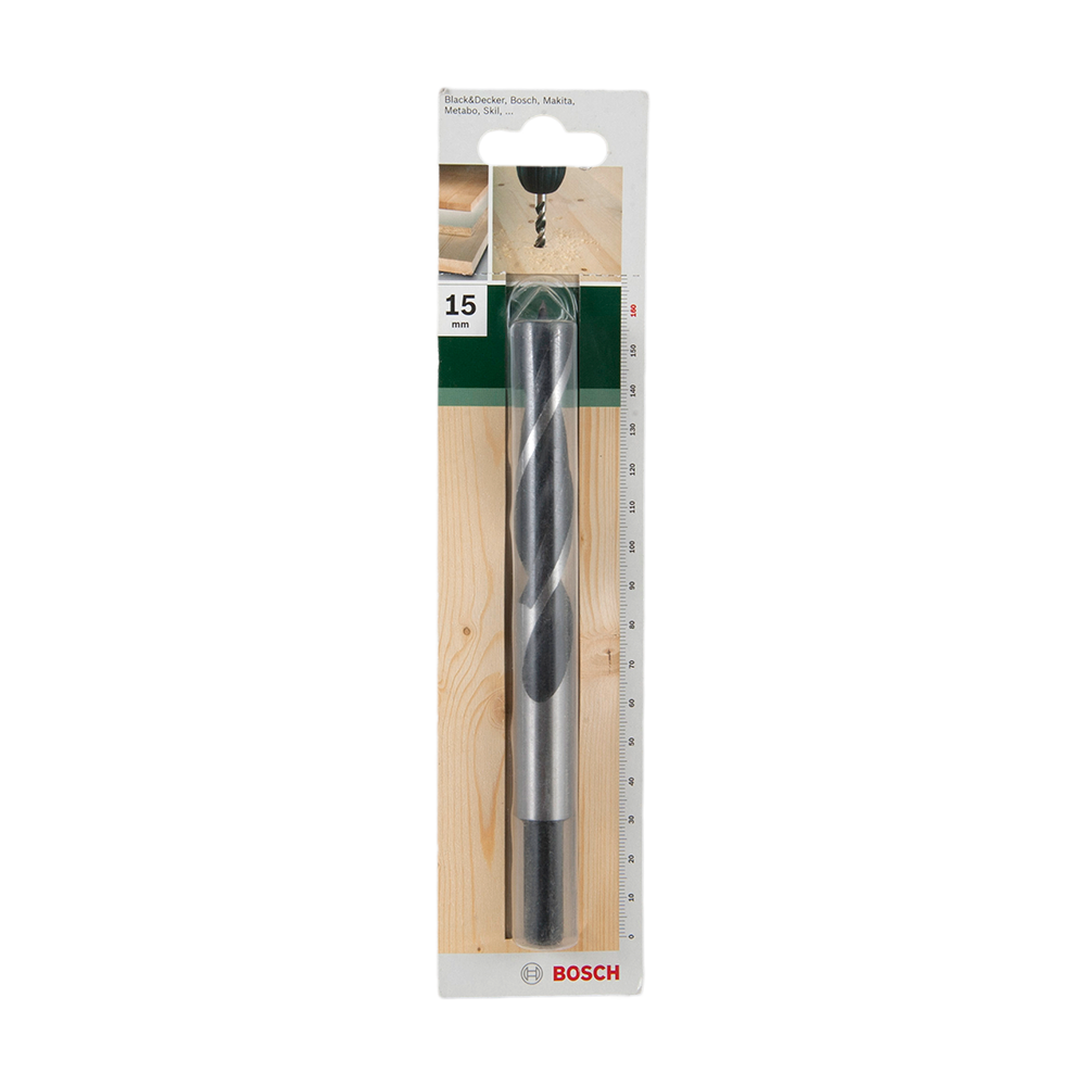 Burghiu elicoidal Bosch, mandrina standard, pentru lemn, 15 mm