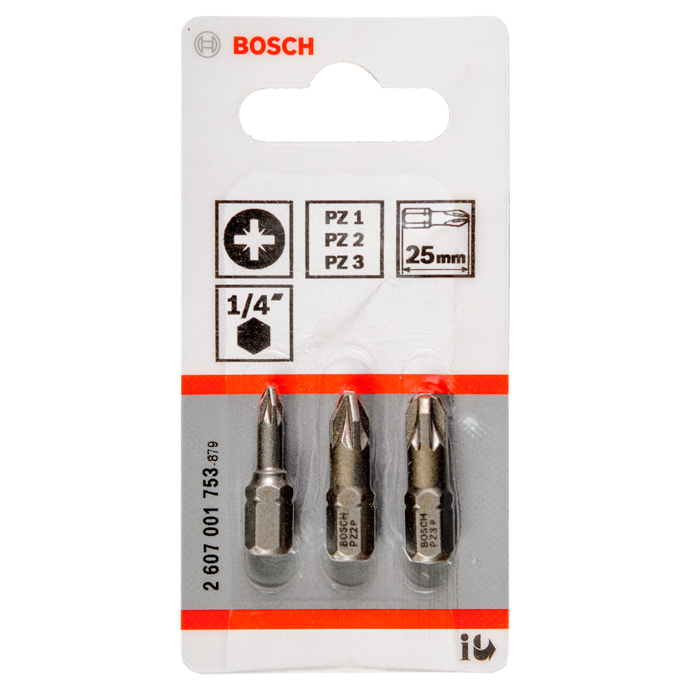 Set mixt biti Bosch PZ1/PZ2/PZ3, universal, 25 mm