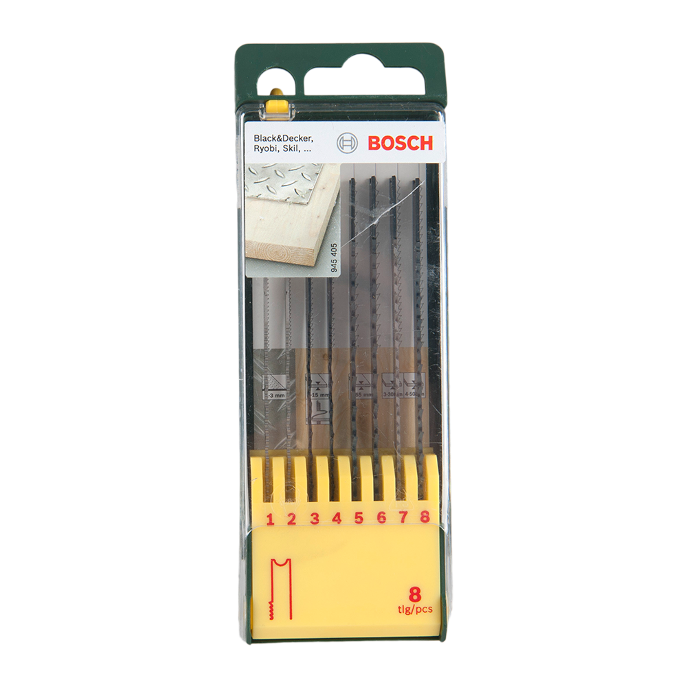 Set 8 panze pentru lemn, plastic si metal Bosch, 165 x 56 x 18 mm