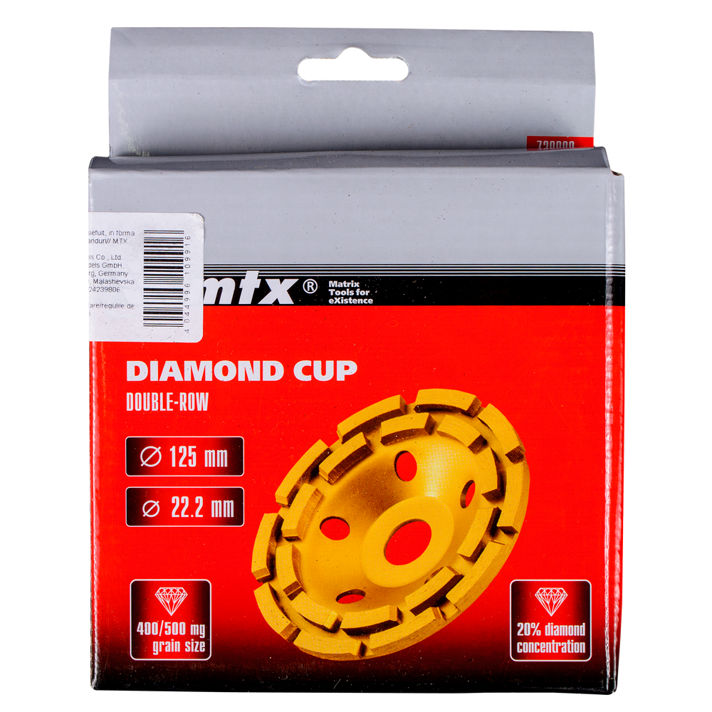 Disc diamantat slefuire beton, MTX Master, 125 x 22, 2 mm