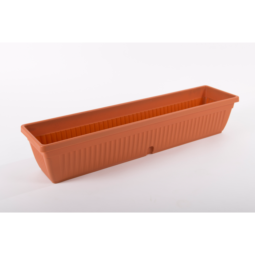 Jardiniera dreptunghiulara Harplast Verbena, plastic, teracot, 18 l, 80 cm