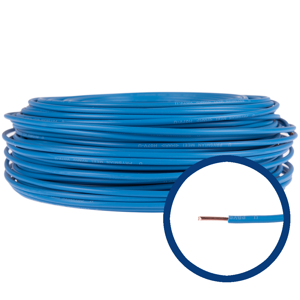 Cablu electric FY (H07V-U) 4 mmp, izolatie PVC, albastru