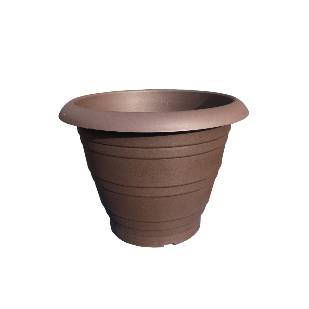 Ghiveci Harplast Lyra, polipropilena, maro, 350 mm