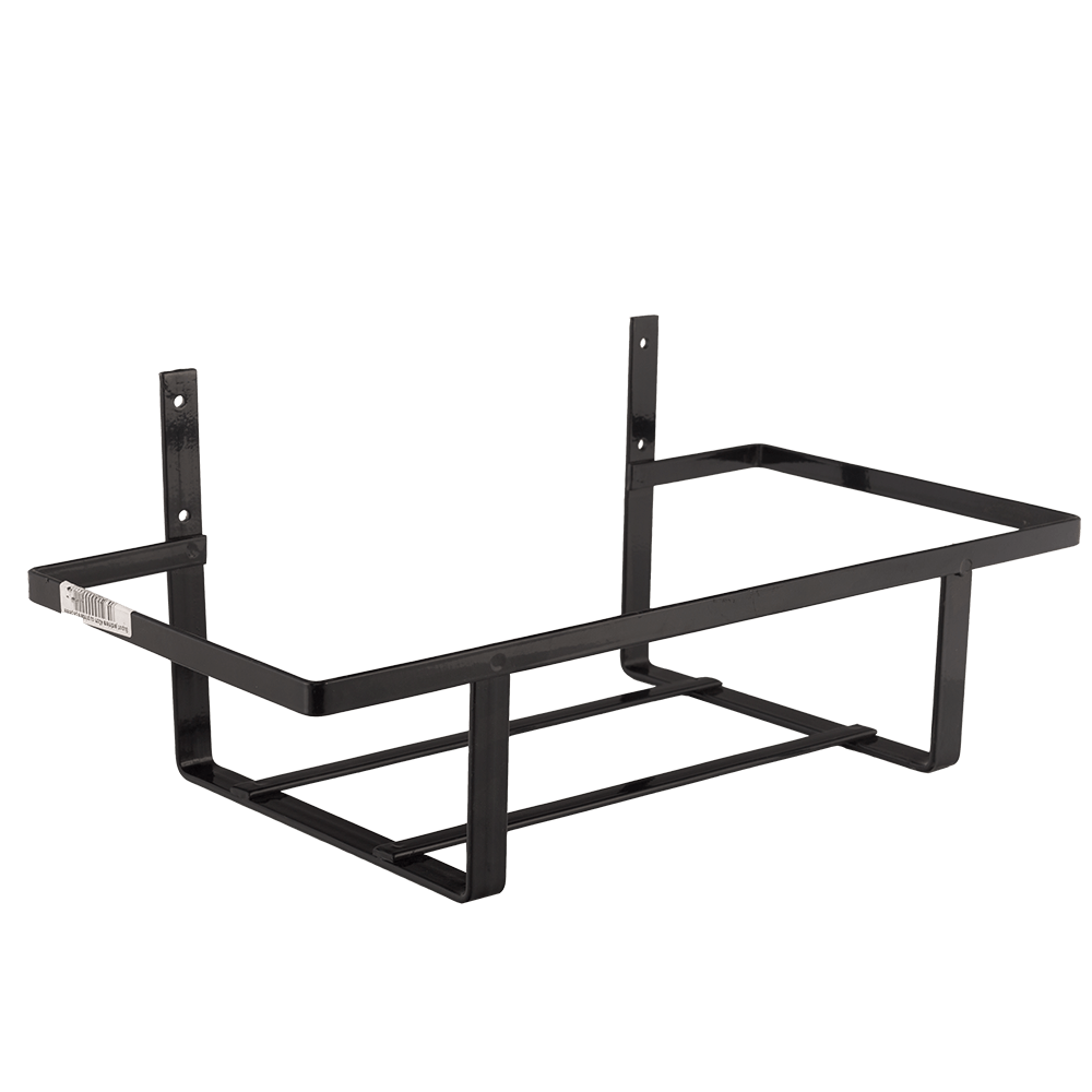 Suport jardiniera cu prindere in perete, 40 cm, fier forjat, negru