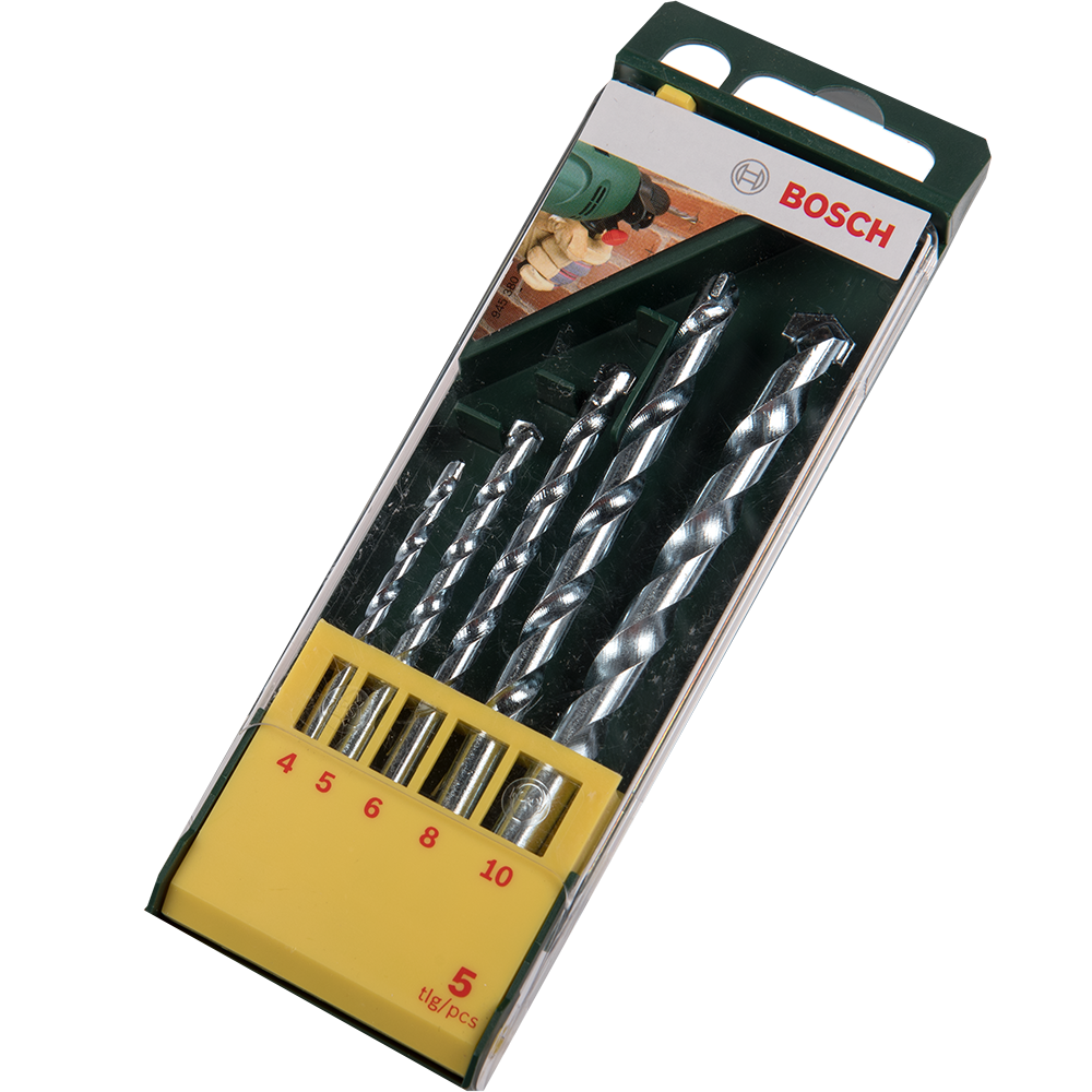 Set 5 burghie Bosch, pentru zidarie, 4 - 10 mm