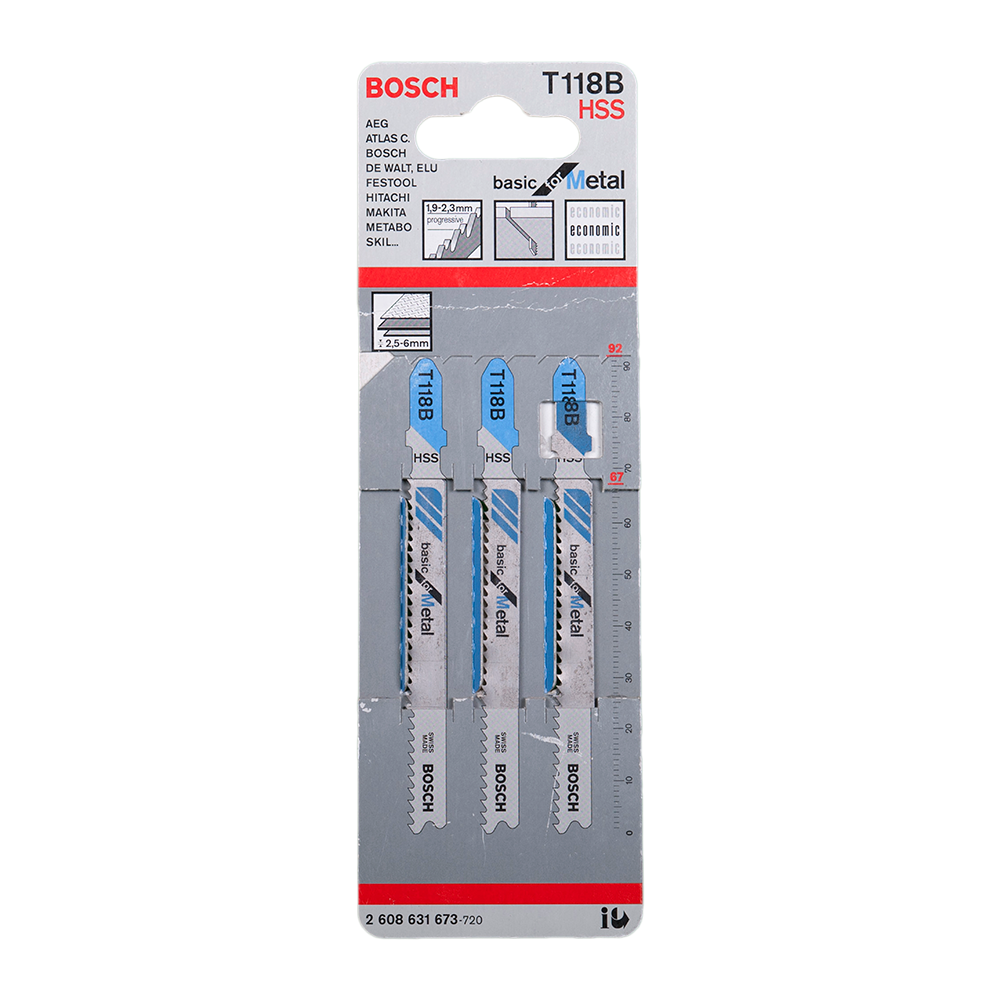 Panze de ferastrau vertical pentru metal, 92 mm, 1,9-2,3 mm