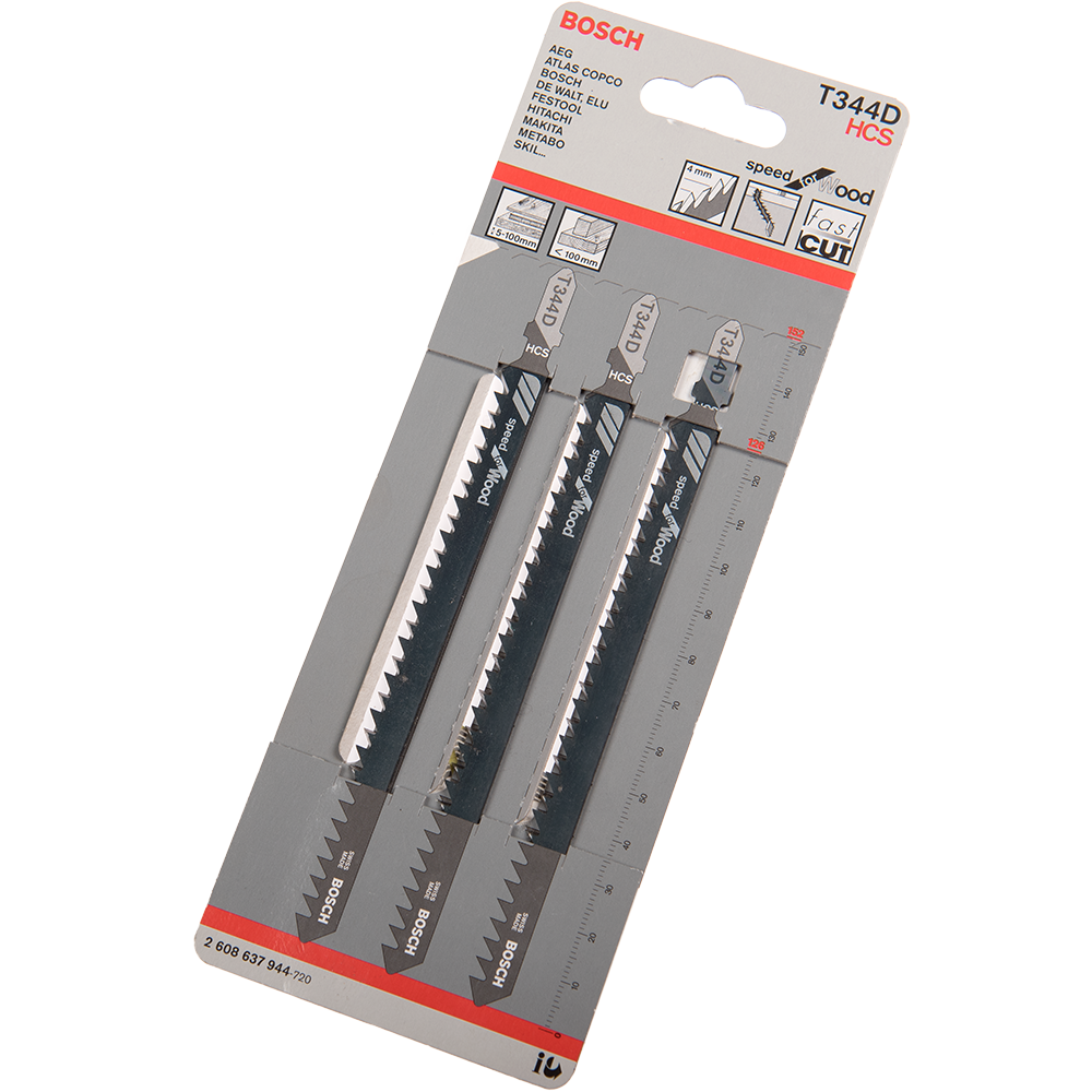 Panze de ferastrau vertical T344D pentru lemn, 152 mm, 4 mm