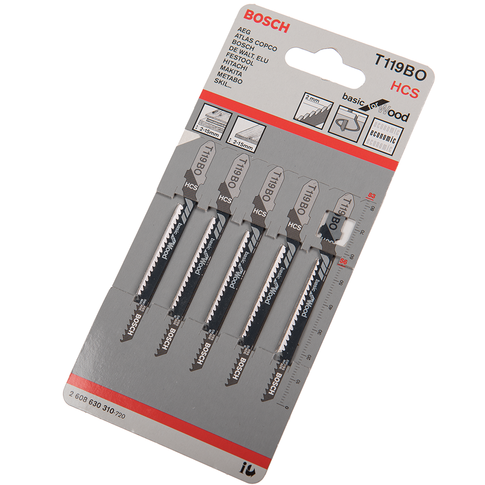 Set cinci panze pentru ferastrau vertical pentru lemn, 83 mm, 2 mm