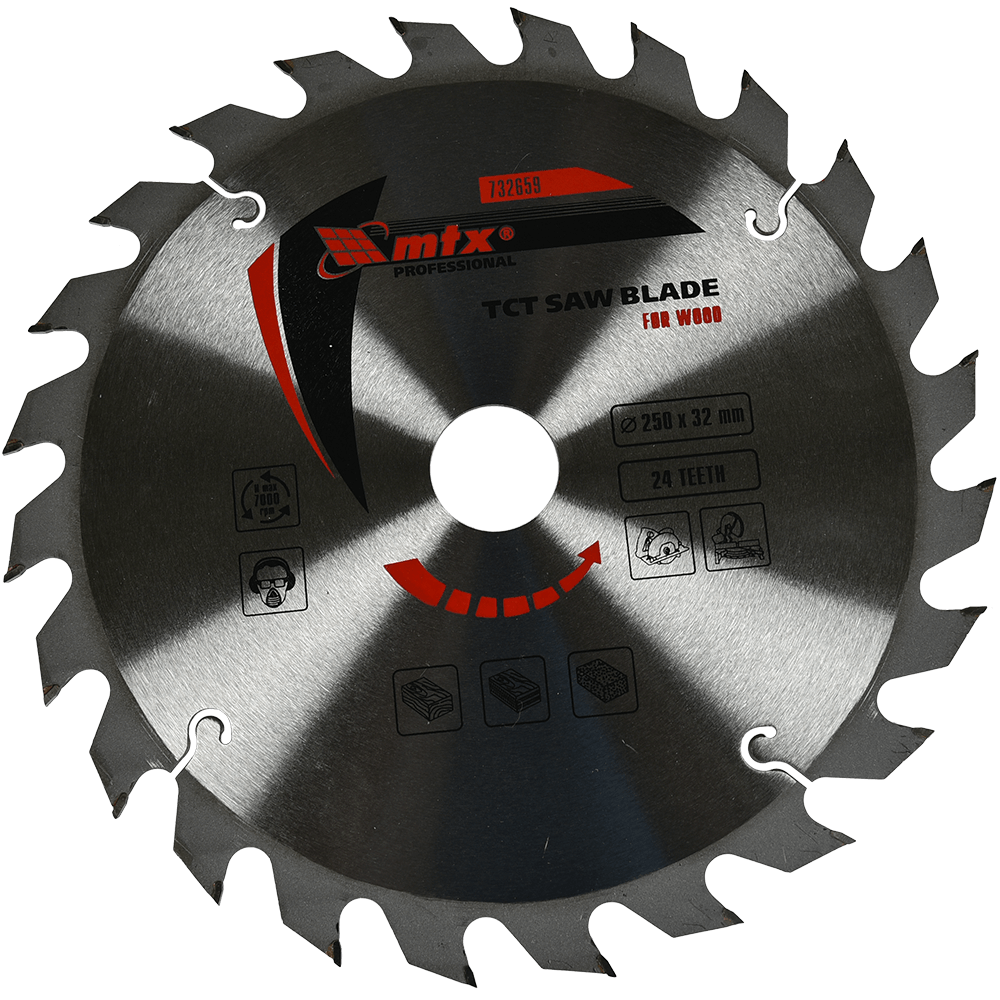 Disc debitare lemn, MTX Professional, 250 х 32 mm, 24 dinti