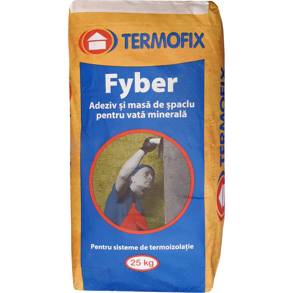 Adeziv si masa spaclu polistiren/vata minerala Termofix TS4 Fyber, interior/exterior, 25 kg
