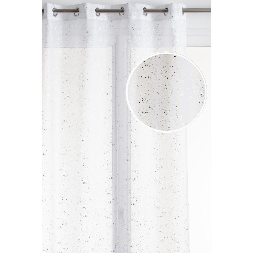 Perdea Cassiopee din 100% poliester, alba 011, 140 x 260 cm