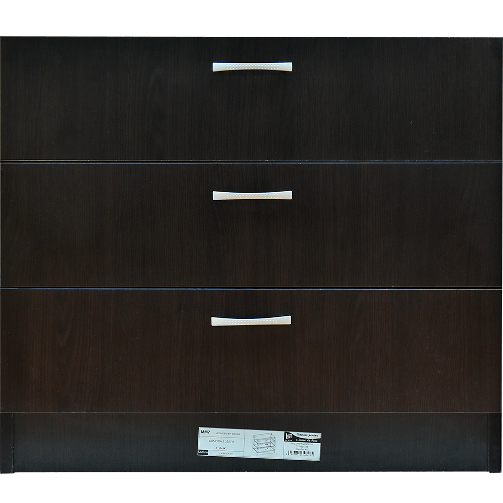 Comoda 3S pal melaminat, wenge, 45 x 80 x 70 cm