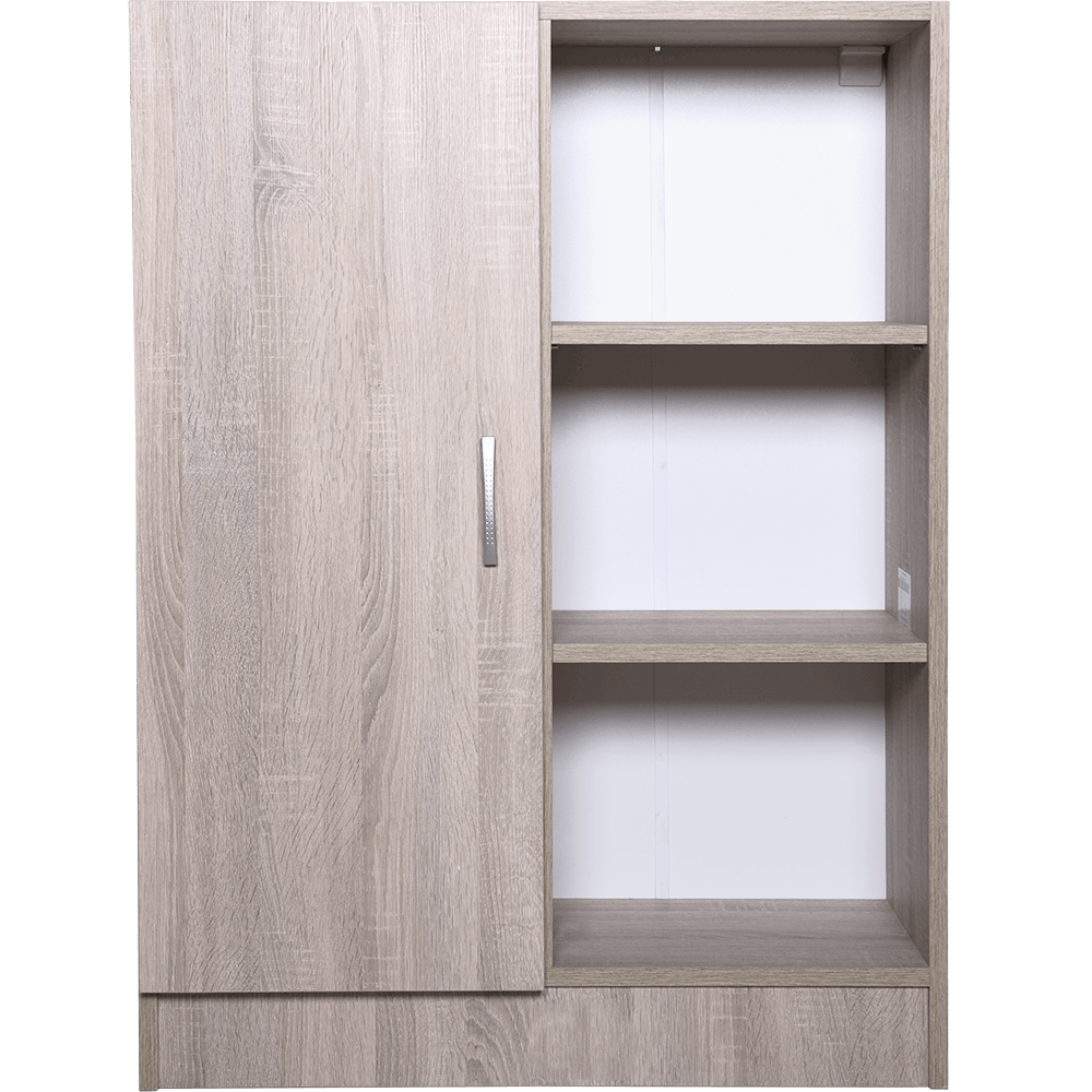 Dulap cu rafturi pal melaminat, o usa, sonoma, 80 x 28 x 106 cm