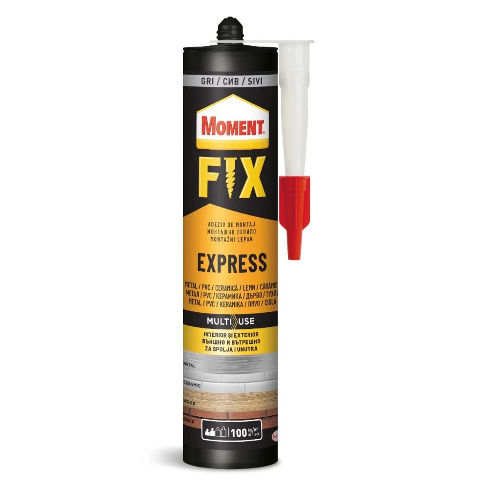 Adeziv pentru suprafete multiple, interior/exterior, Moment Fix Express, bej, 375 gr